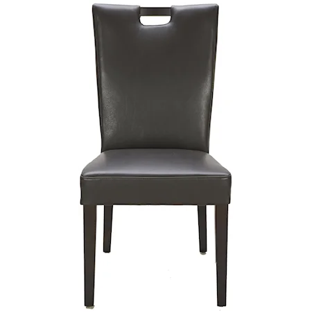 Upholstered Dining Side Chair with Cutout Detail